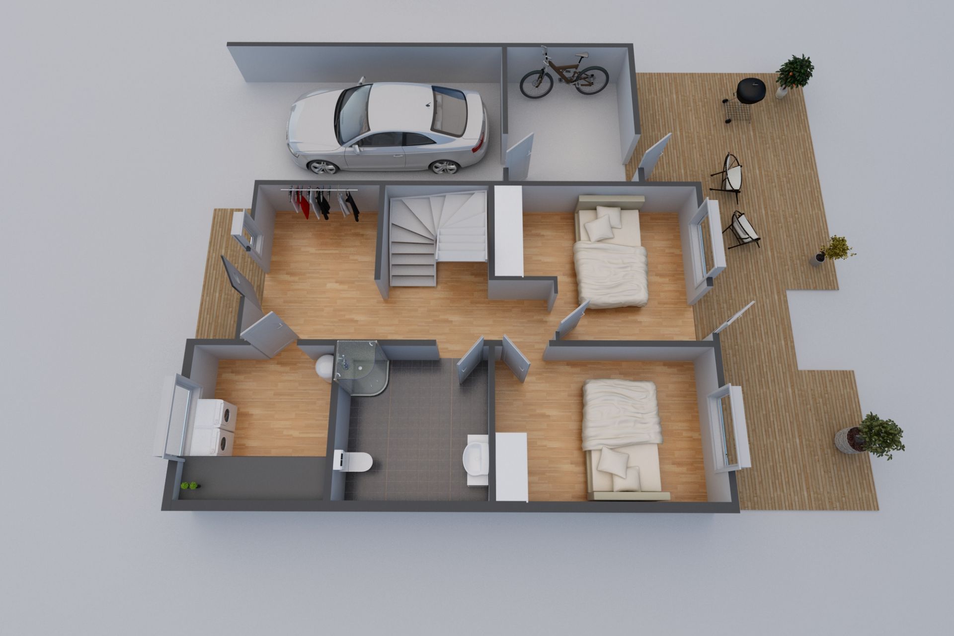 Plantegning 3D 1. etg.