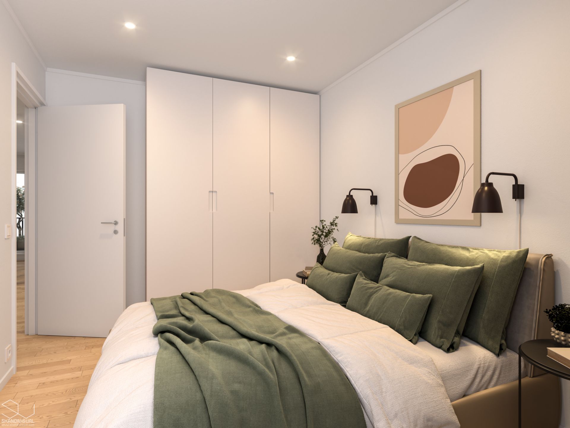 Hovedsoverom med gode muligheter for oppbevaringsplass