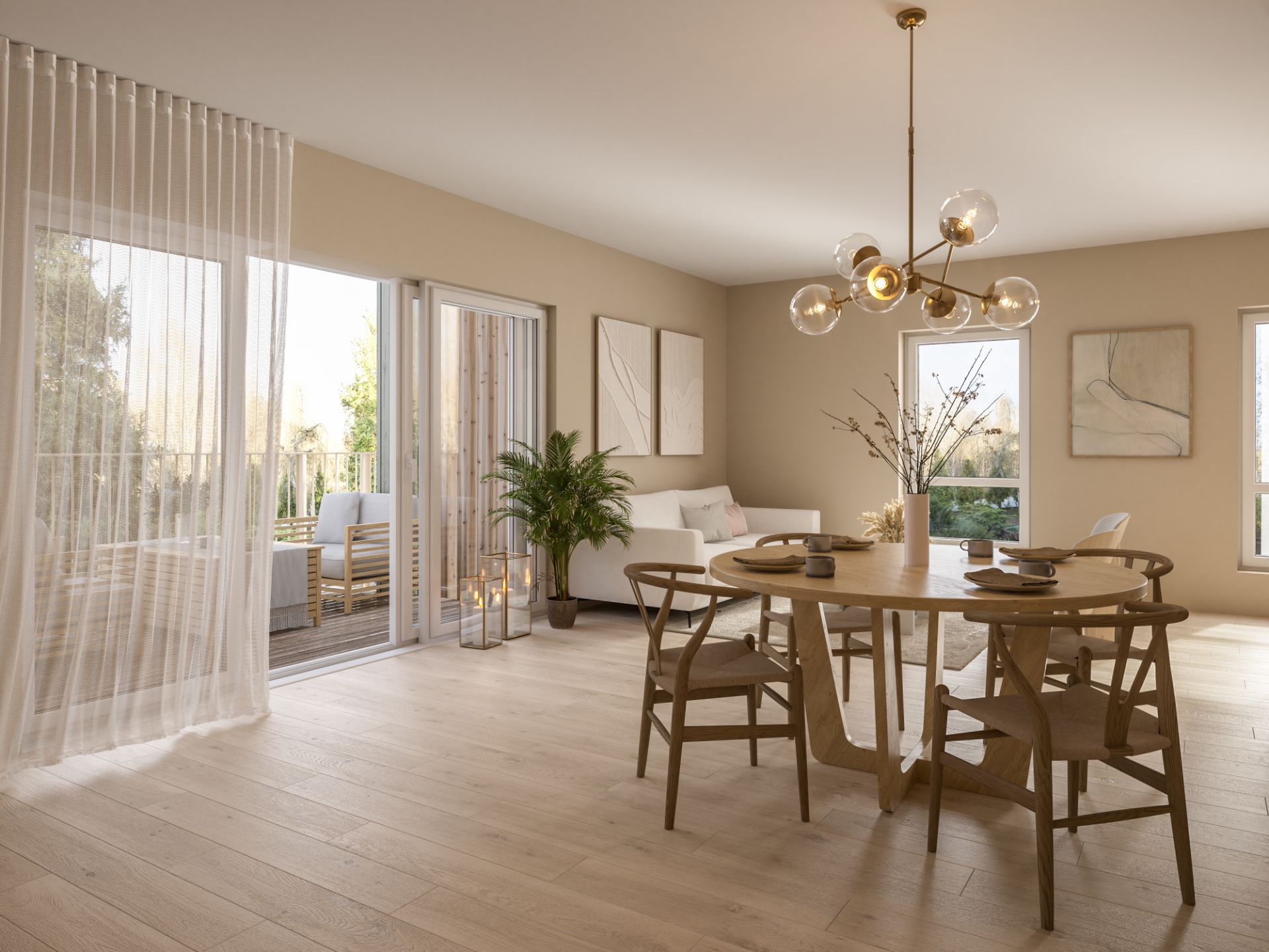 4-roms leilighet med veranda