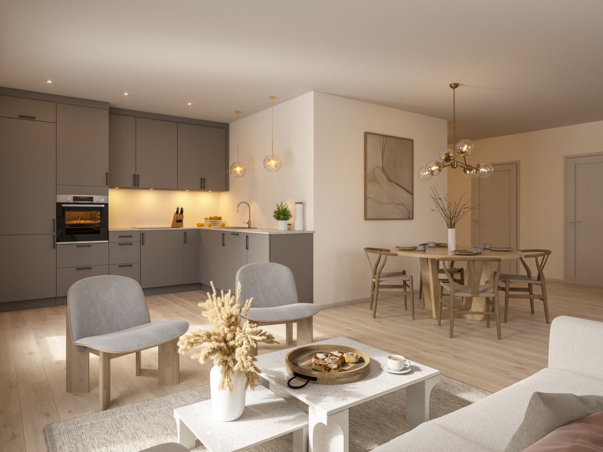 4-roms leilighet med inntrukket veranda