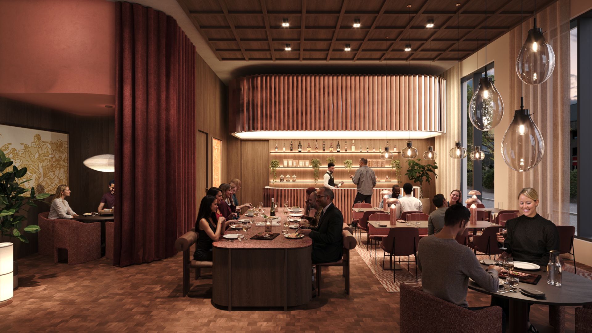 Restaurant på bakkeplan 