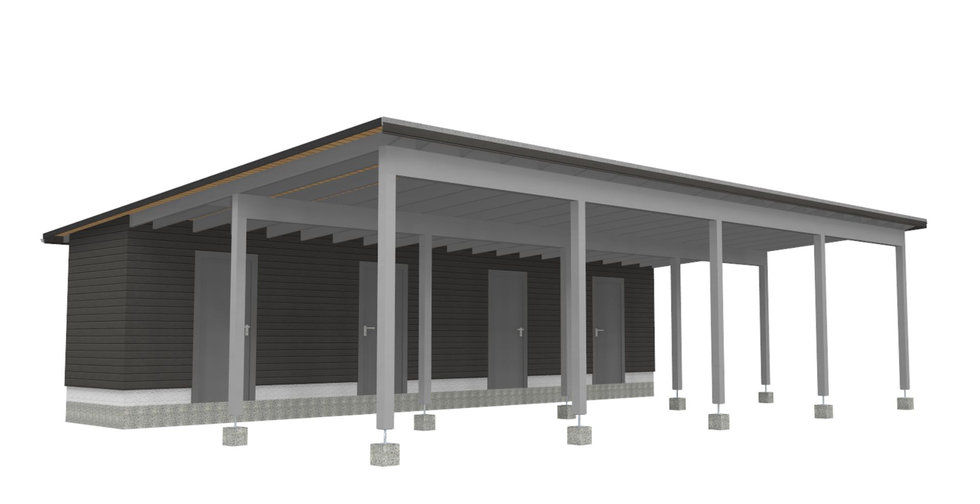 Det følger med en utvendig bod, 4,5 kvm, mulighet for carport mot tillegg 