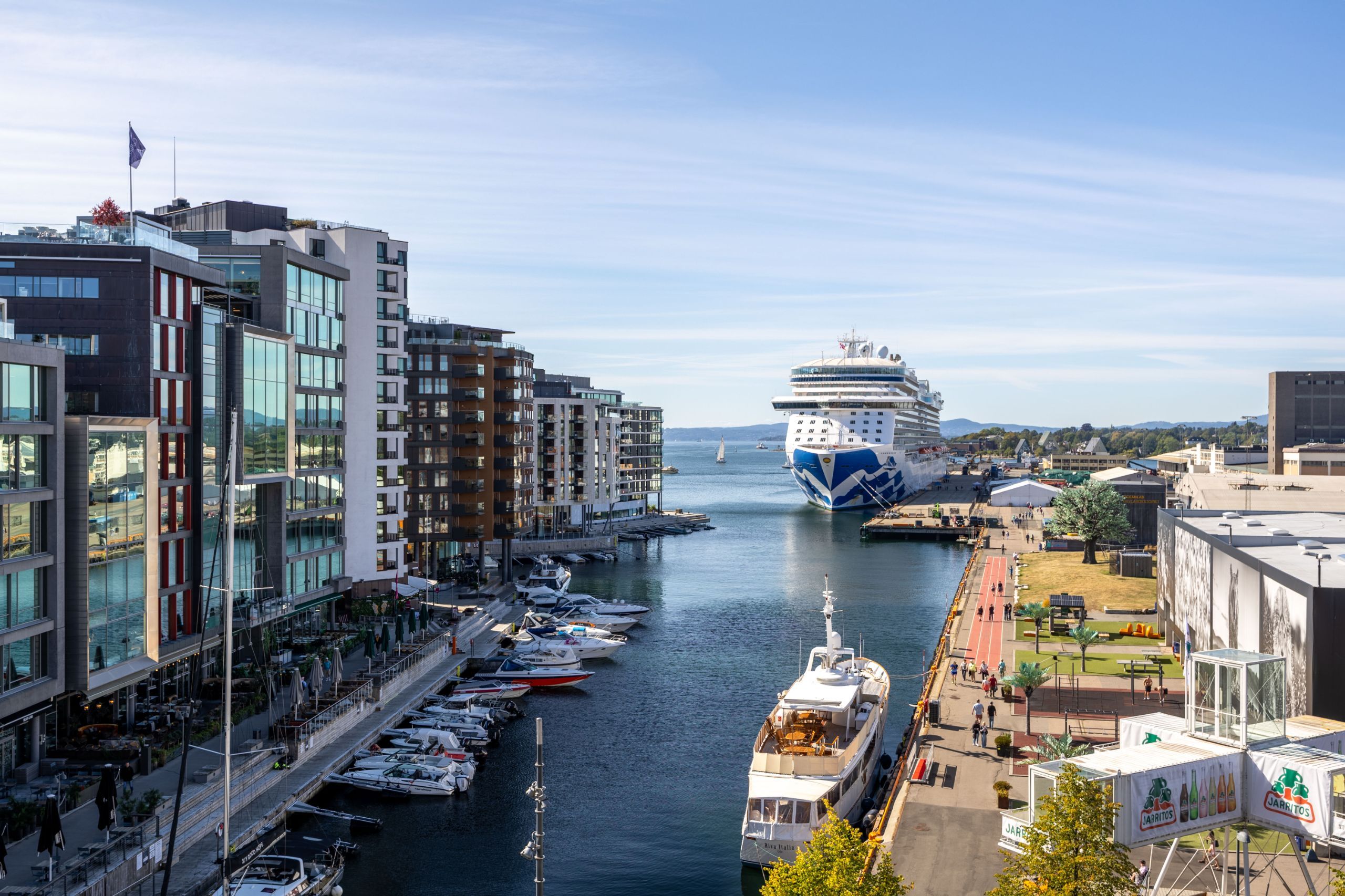 Utsikt fra kontor i Filipstad Brygge 2