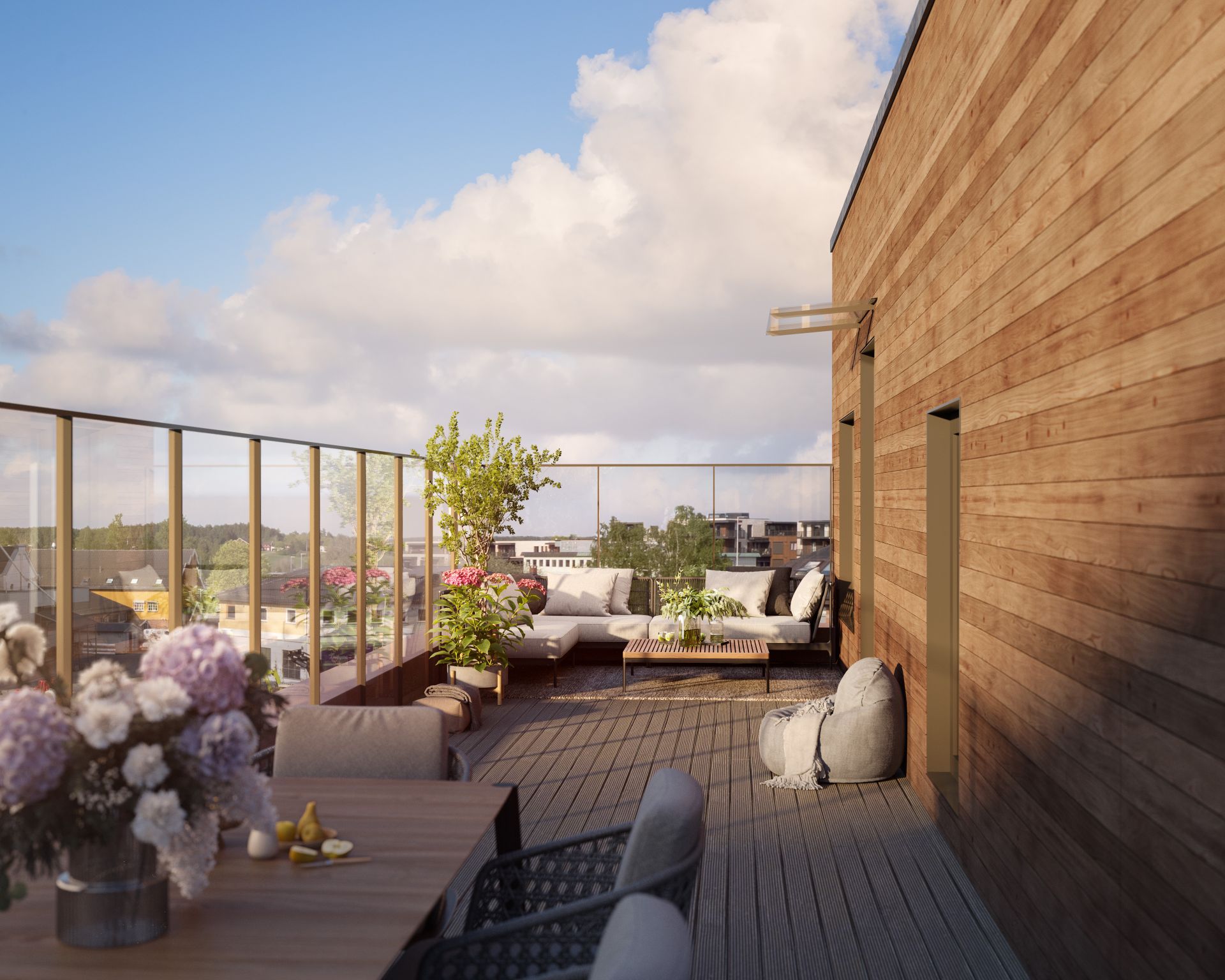 Romslige private uteplasser