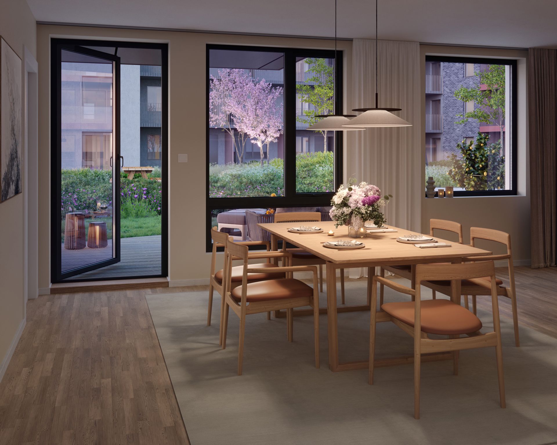 Markterrasse er perfekt hvis du har små barn, hund eller ønsker en liten hageflekk.