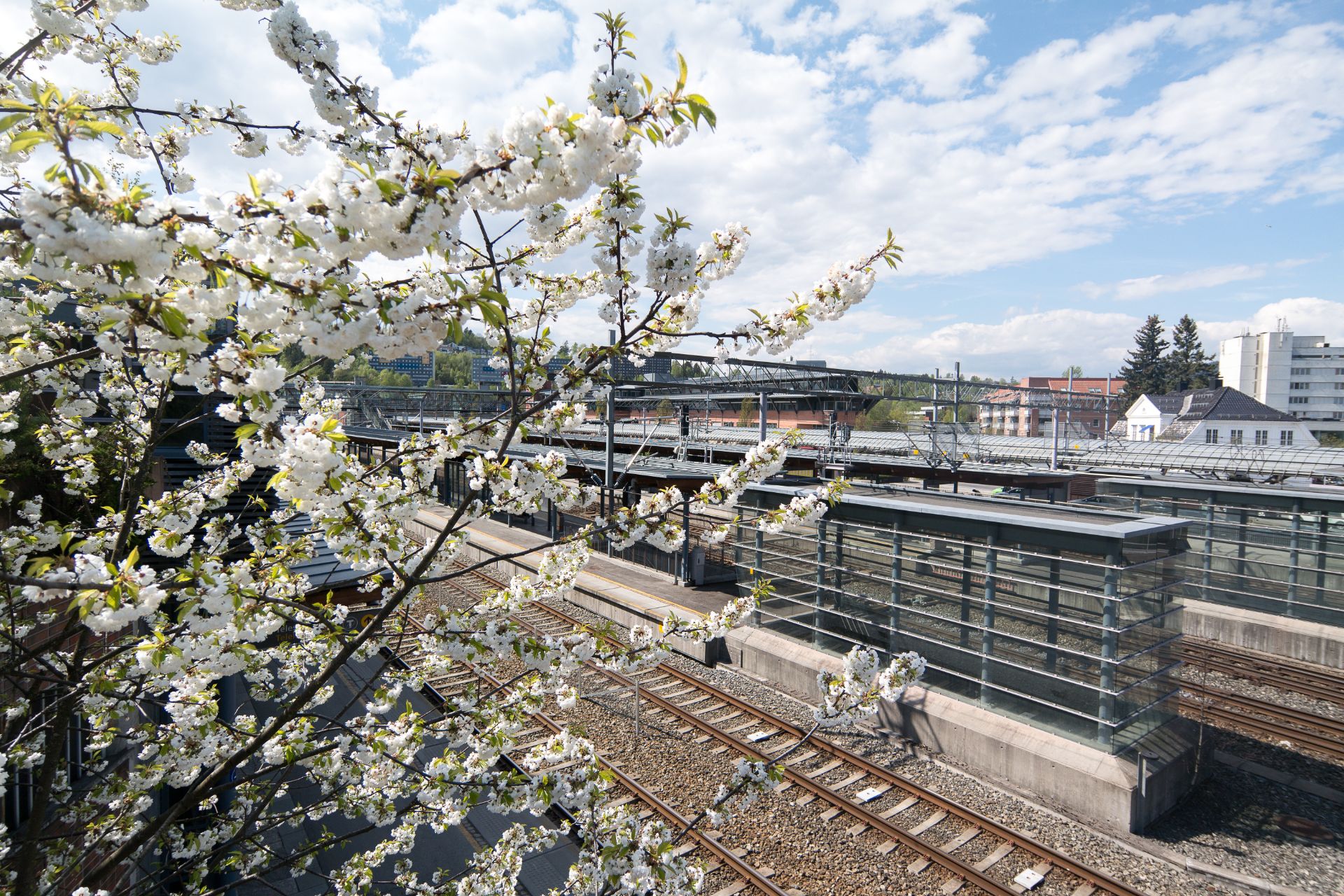 Det er trygg og sammenhengende gangvei til Asker stasjon og Asker sentrum