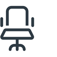 Arbeidsplass med skrivebord