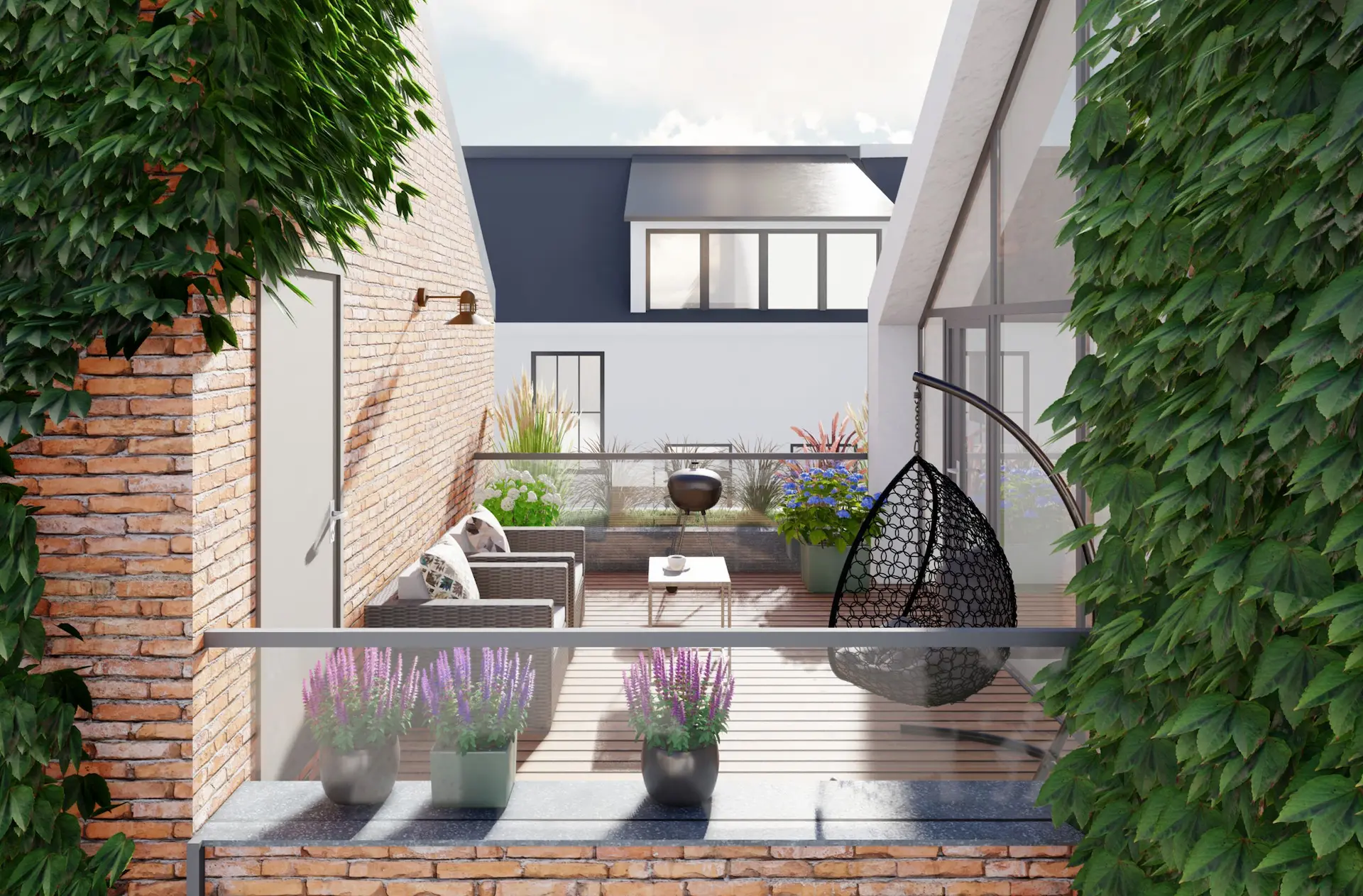 Lounge terrace on Neuberggata in Oslo