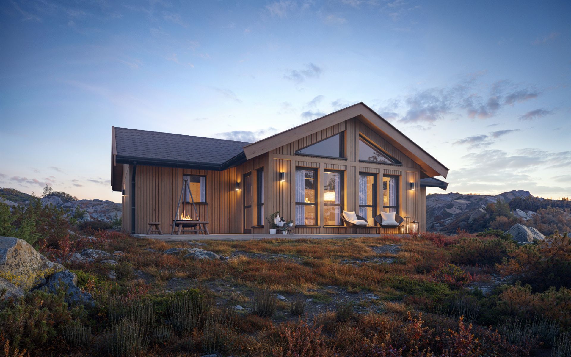 Orginal serien fra Blåne. Fritidshytter.