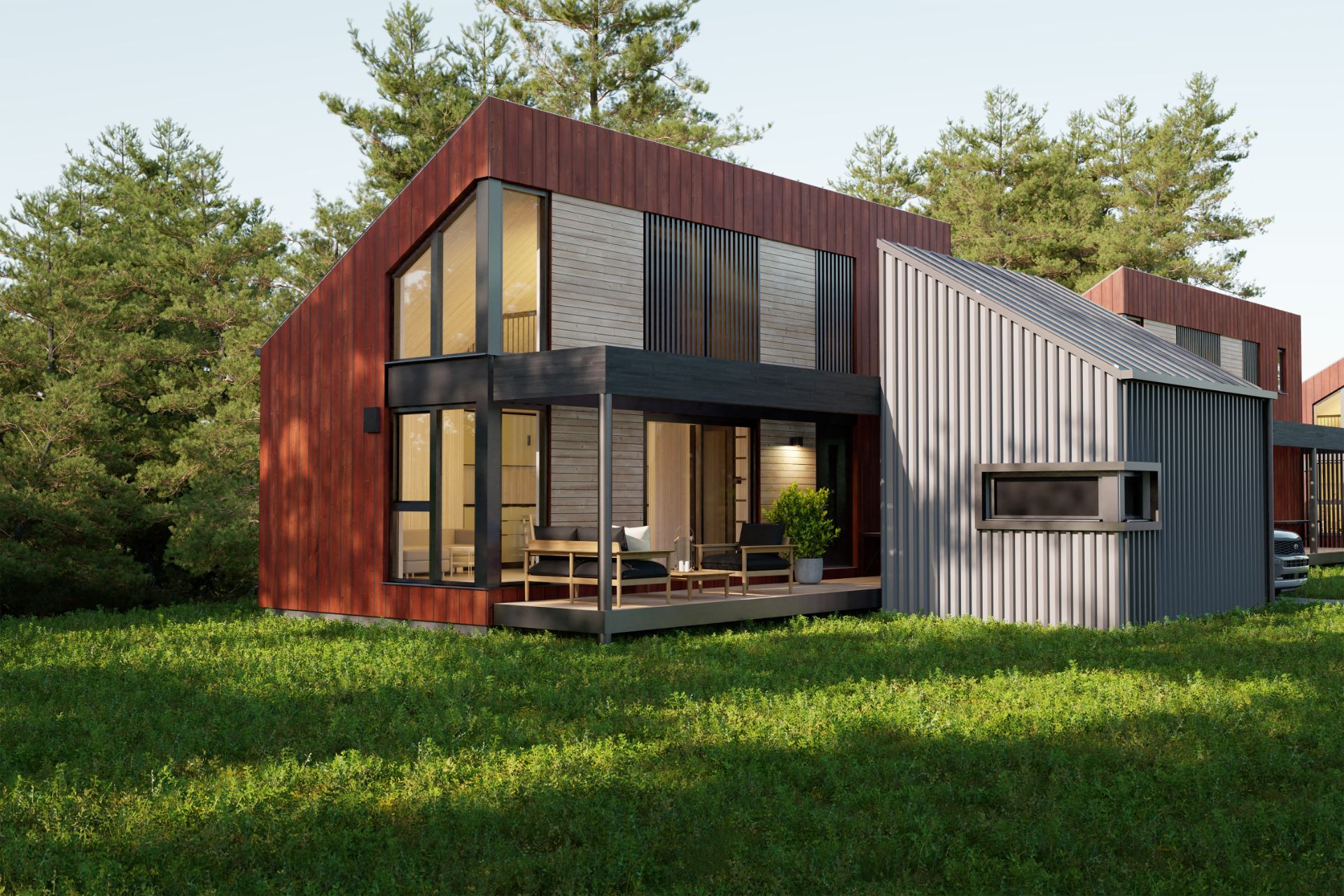 Seefeld 42 m² - Med anneks.
Alle 3D-bilder er av illustrativ karakter.