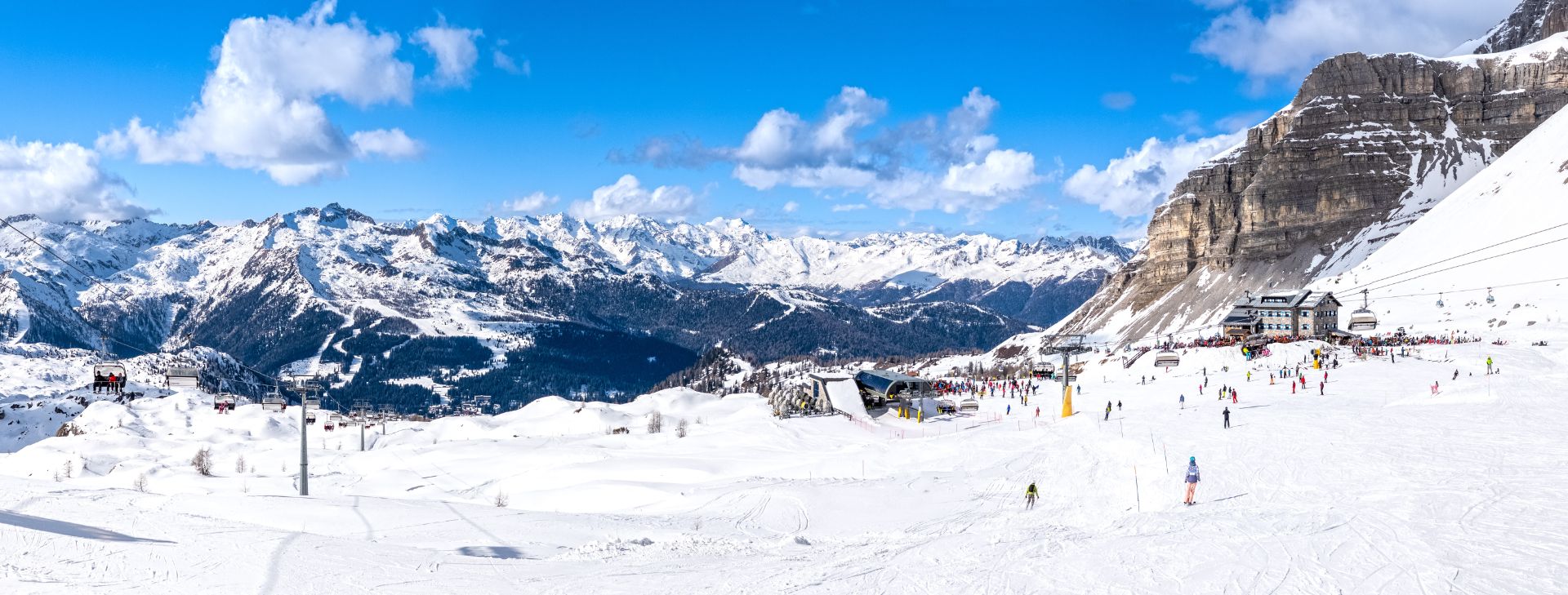 Skiing in the Dolomites
