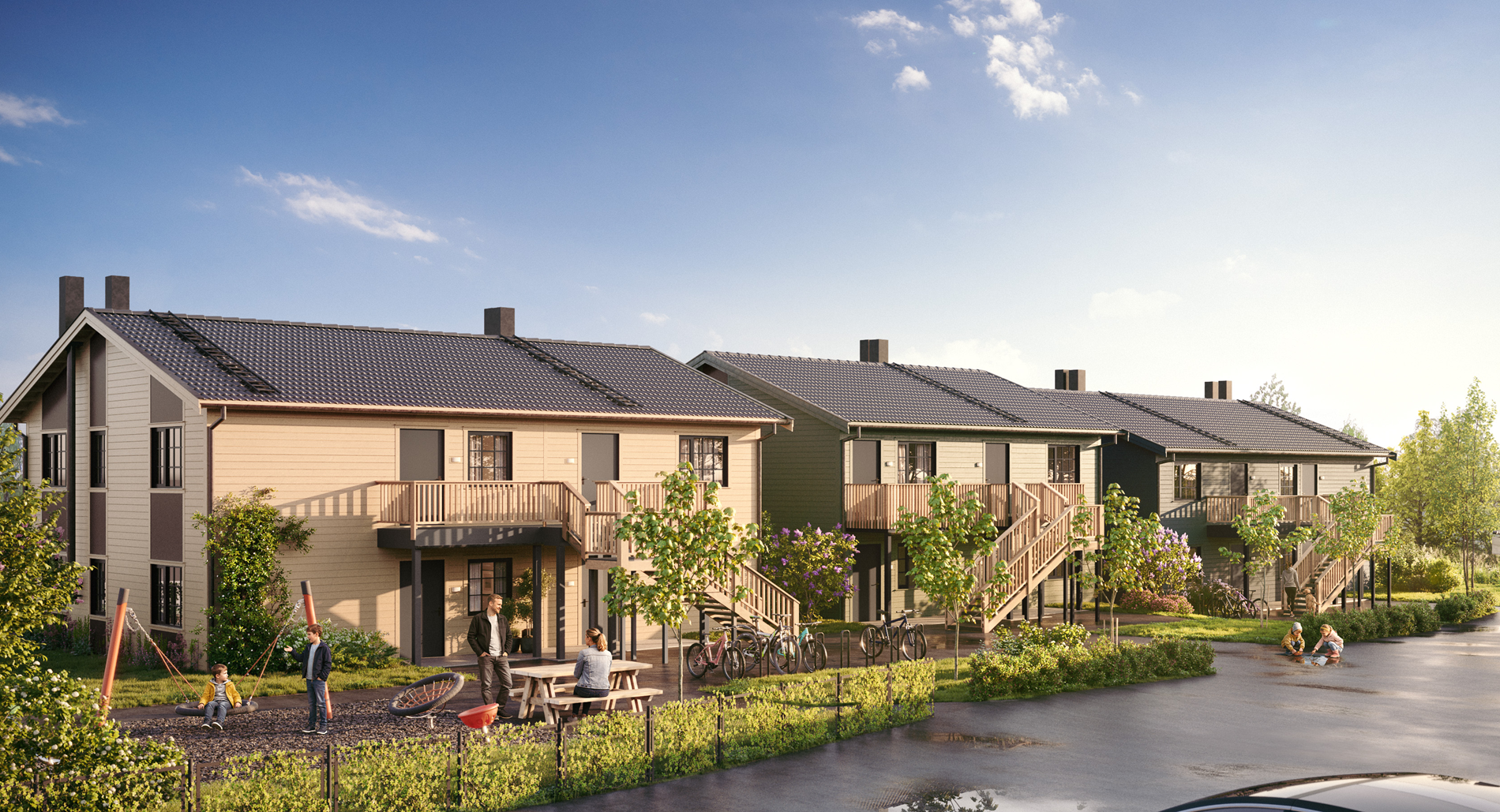 Leiligheter i koselige 4-mannsboliger