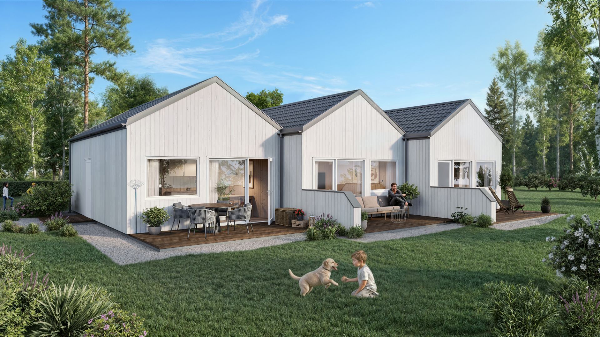 Hytte i rekke på Sørlandet