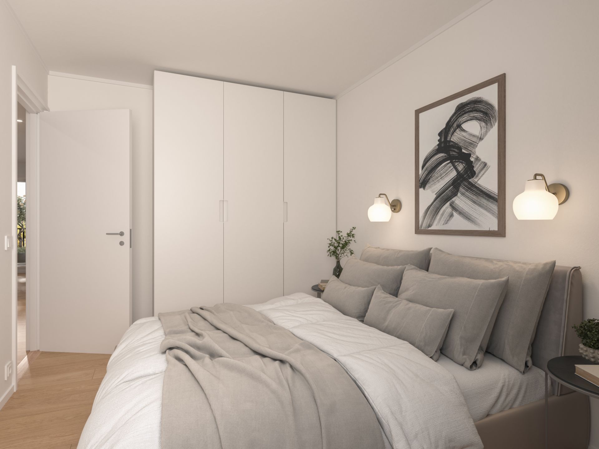 Hovedsoverom med gode muligheter for oppbevaringsplass